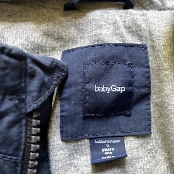 Boys navy and grey windbreaker jacket - Picture 2 of 3